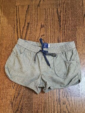 United By Blue Impact Collection Olive Drawstring Shorts with Navy Tie